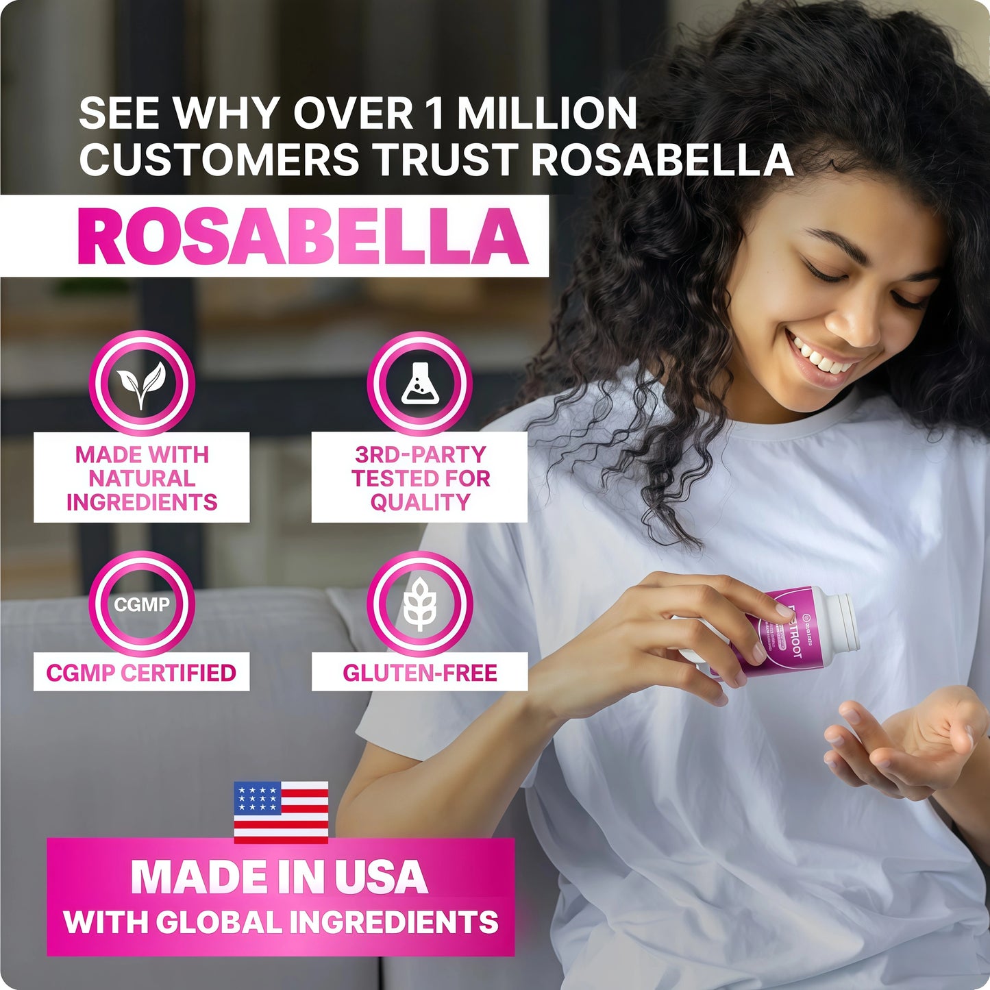 Rosabella Organic Beet Root Capsules - 1300mg Beet Root Powder Aids Healthy Circulation & Vitality, Non-GMO, Beet Root Supplement - 60 Capsules, 30-Day Supply